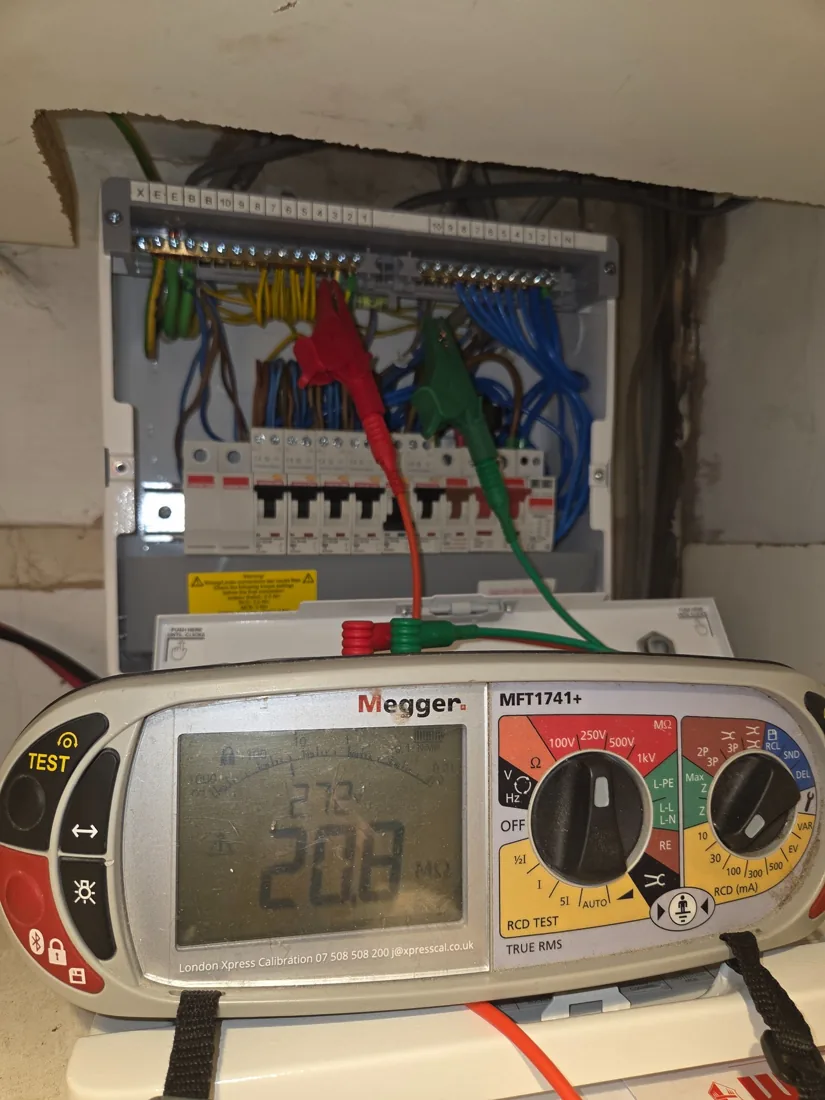 EICR testing at a consumer unit